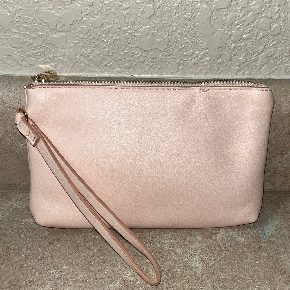 NWOT a. new day Blush Pink Wristlet Clutch
